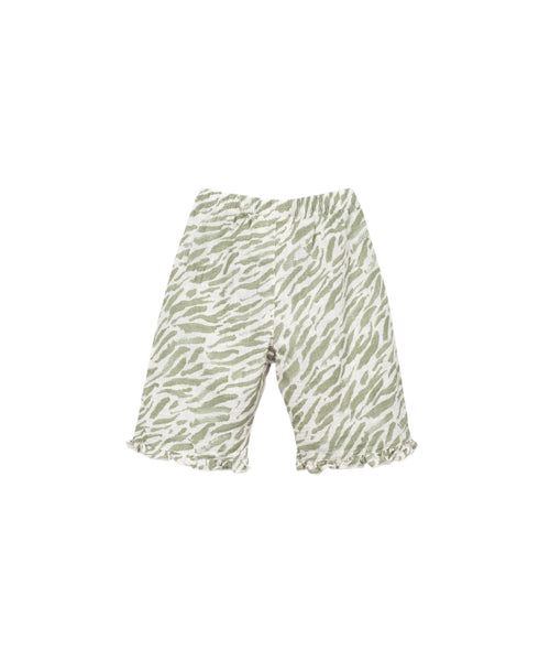 Pantalone bianco con stampa zebrata verde per neonata Play up 2AS11603 E755N 