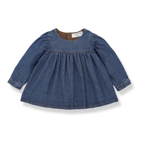 Blusa in denim blu per neonata 1+ more in the family ALAIOR DENIM 