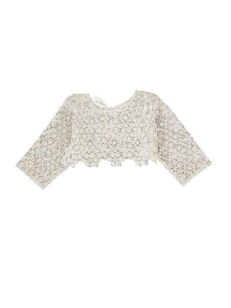 Maglia lavorata beige per neonata Maperò M33330 SABBIA 