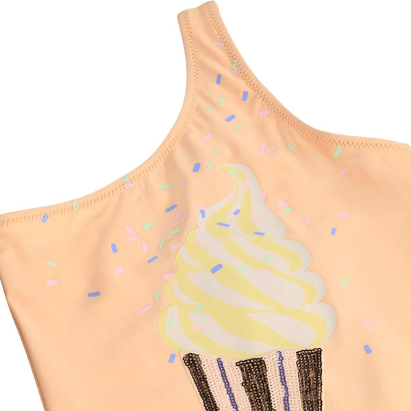 Costume intero pesca con paillettes per neonata e bambina Molo NAI 5210 
