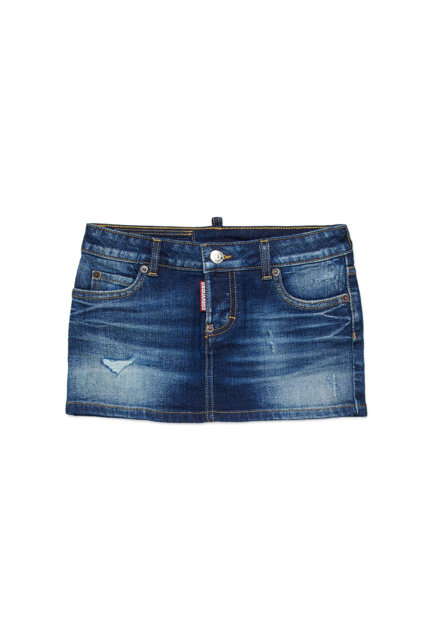 Gonna in denim blu per bambina Dsquared2 DQ01W4 DQ01 