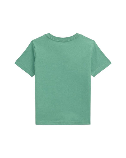 T-shirt verde con stampa per neonato e bambino Ralph Lauren Kids 322973121001 GREEN 