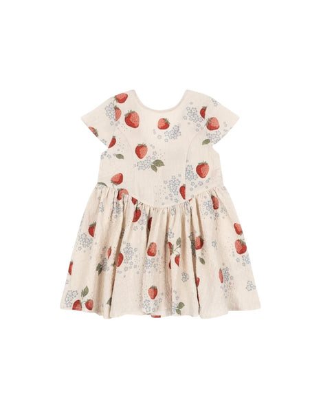 Abito beige con stampa all over per neonata e bambina Konges slojd KS104650 MARMELADE 