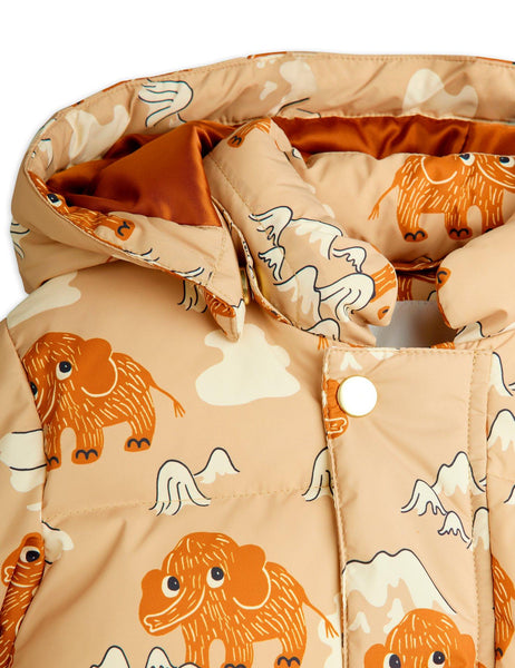 Piumino beige con stampa all over per neonati e bambini Mini Rodini 2571011413 BEIGE 