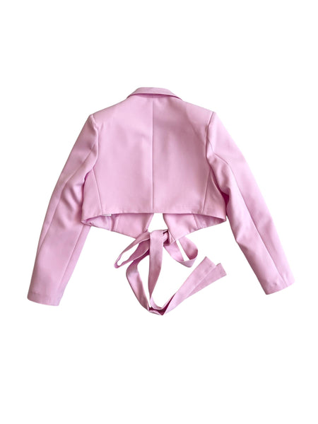 Giacca rosa con lacci regolabili per bambina Lulù by Miss Grant LL4182 ROSA 