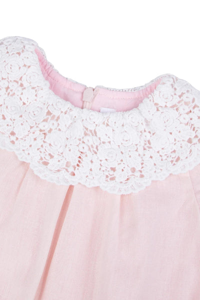 Pagliaccetto rosa con colletto per neonata Tartine et Chocolat CC33080-30 ROSEE 