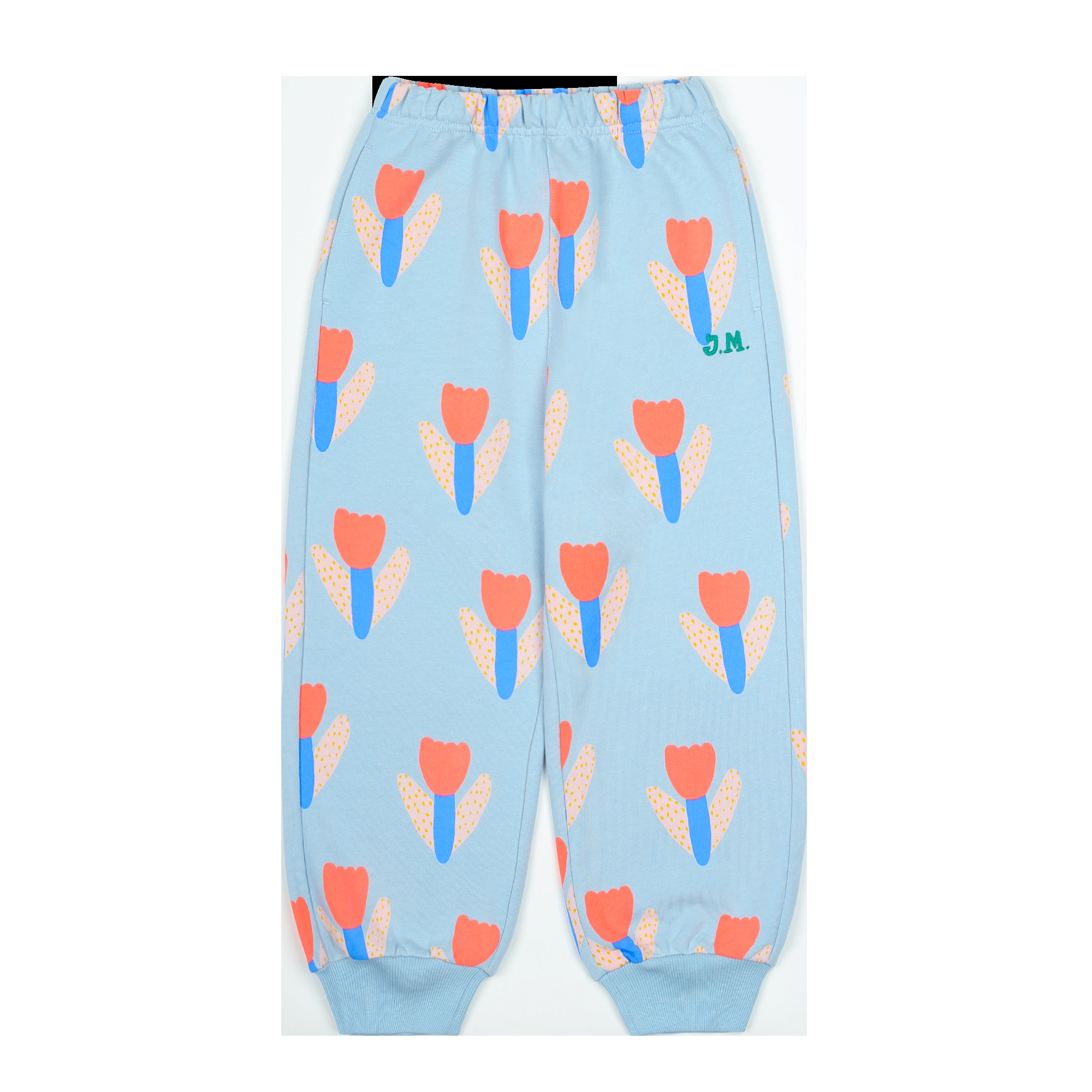 Pantalone in felpa celeste con stampa all over per bambina Jelly Mallow JM2520401 UNICA 