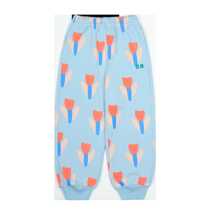 Pantalone in felpa celeste con stampa all over per bambina Jelly Mallow JM2520401 UNICA 