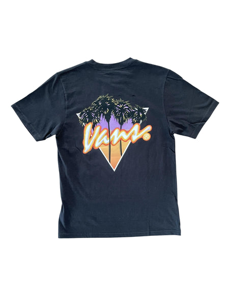 T-shirt nera con logo per bambino Vans VN000TCRBLK1 BLACK 
