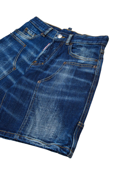Shorts in denim blu per bambino Dsquared2 DQ3212 DQ01 