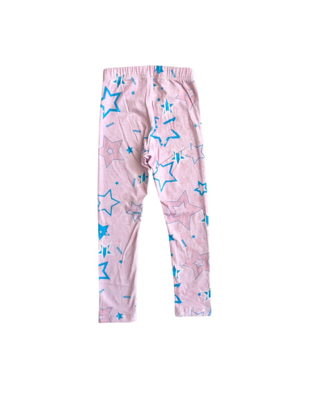 Leggings rosa con stampa all over per neonata e bambina Mousse kids LKL120 LOVUNICORN 