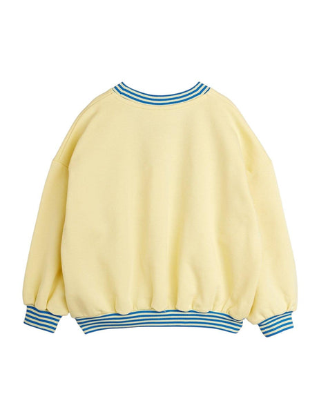 Felpa gialla con scrita ricamata per neonata e bambina Mini Rodini 2622016323 YELLOW 