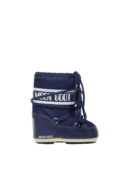Stivale icon mini in nylon blu per neonati Moon Boot 80D1400430 F003 