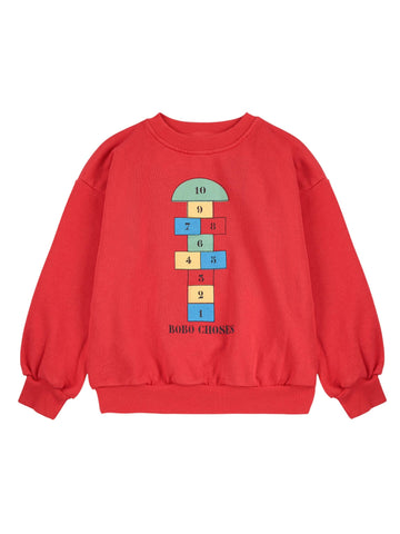 Felpa rossa con stampa per neonati e bambini Bobo Choses B225AC036 UNI 