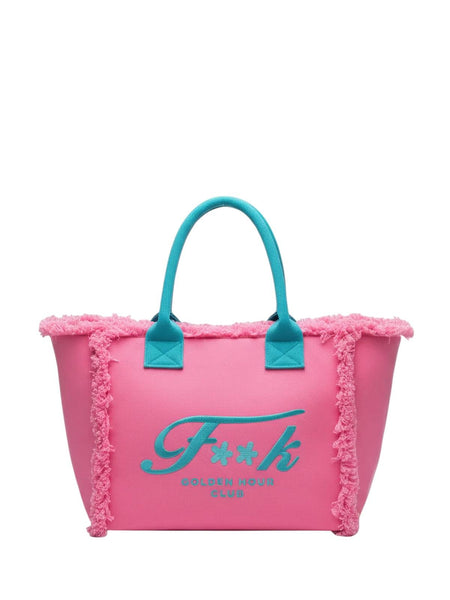 Borsa rosa con dettagli azzurri con logo F**K FA26-SW0101PK PINK 