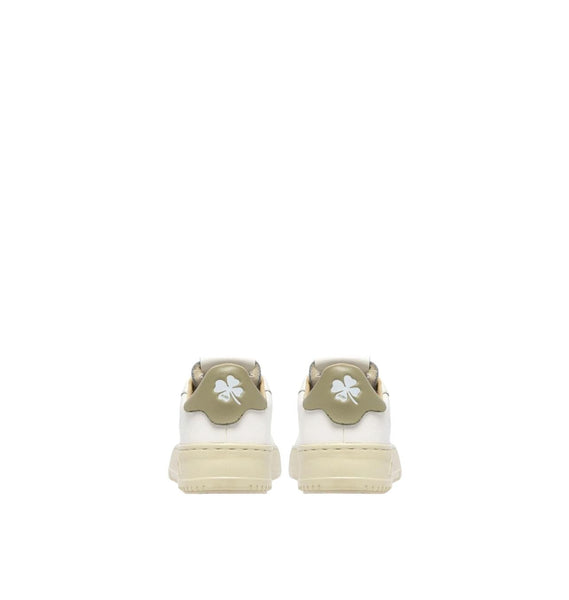 Sneakers in pelle panna e verde per bambini Autry KDLK FF07 