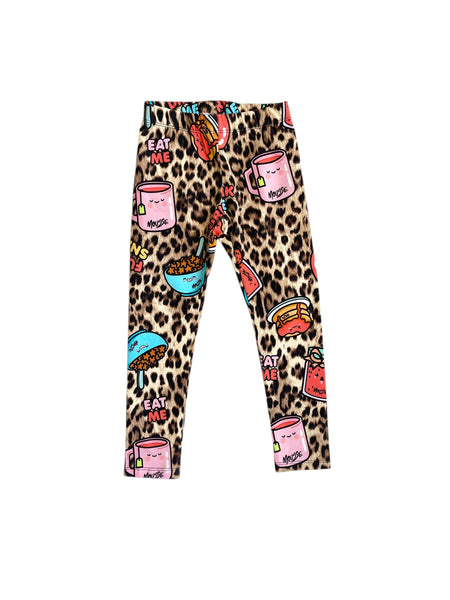 Leggings leopardato con stampa all over per neonata e bambina Mousse kids PKL100 LEO 