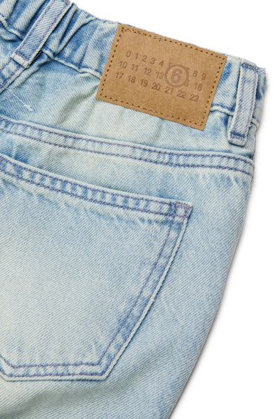 Jeans in denim slavato per bambina MM6 Maison Margiela M60209 M601 