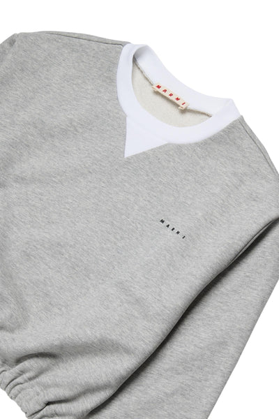 Felpa grigia con logo per bambina Marni M01684 0M903 
