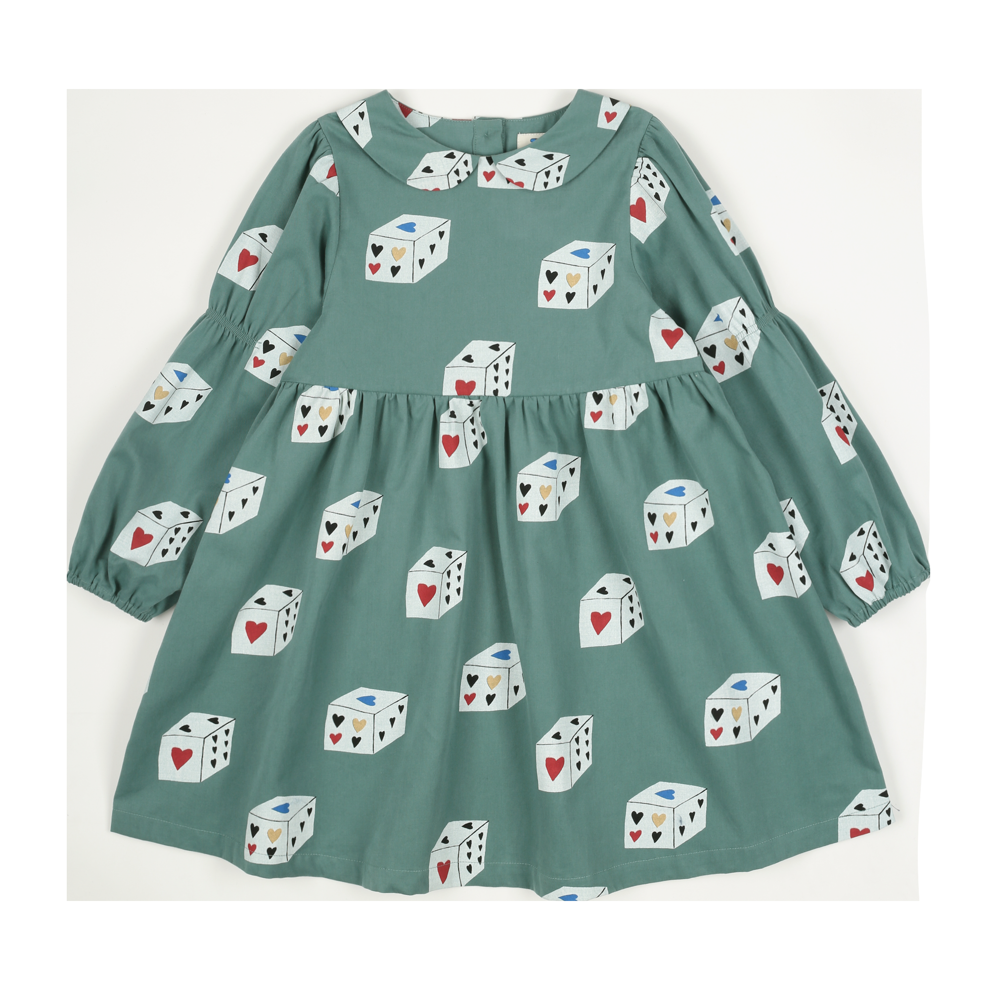 Abito verde con stampa all over per bambina Jelly Mallow JM2520602 UNICA 
