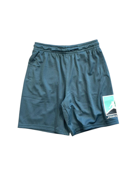 Shorts in mesh verde petrolio con logo per bambino Jordan 95F475 EA0 