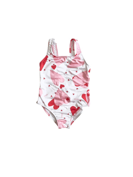Costume intero con stampa cuori all over per neonata e bambina Mousse kids LKCI130 BASSET 