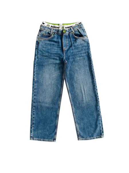 Jeans in denim blu con logo per bambina Barrow S6BKJGDP111 126 