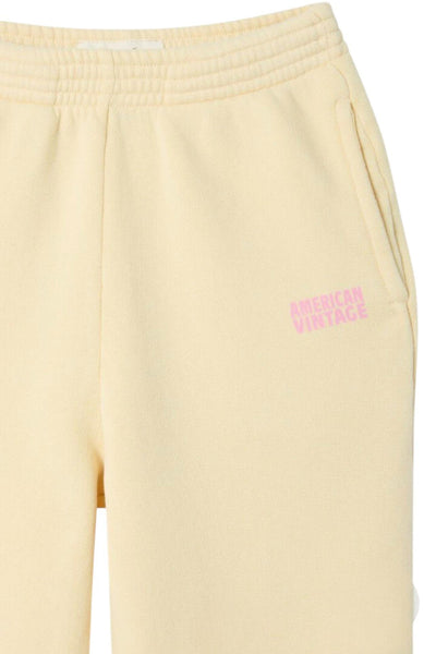 Pantalone in felpa vaniglia con logo per neonati e bambini American Vintage KIZU05B VANILLE VINTAGE 