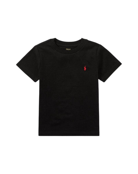 T-shirt nera con logo per neonati e bambini Ralph Lauren Kids 322832904036 BLACK 