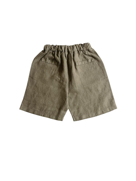 Bermuda in lino verde per neonato e bambino Fiorile 1449 914 