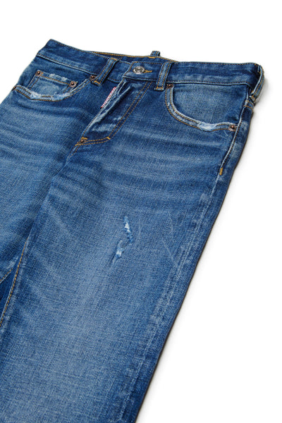 Jeans in denim blu per bambino Dsquared2 DQ2252-D0AEU DQ01 
