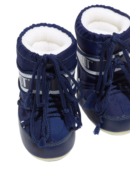Stivale icon mini in nylon blu per neonati Moon Boot 80D1400430 F003 