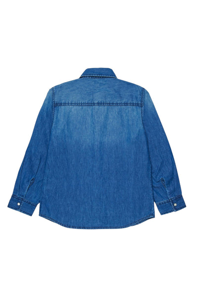 Camicia in denim blu per bambino Diesel J01330 K01 