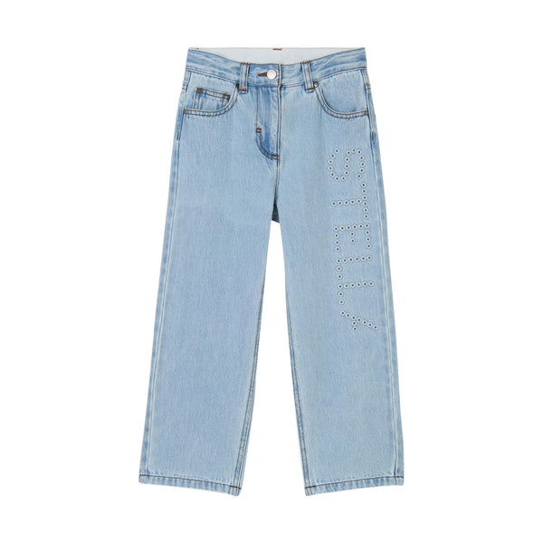 Jeans in denim chiaro con logo per bambima Stella McCartney kids TY6C70 600 