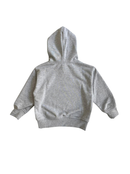 Felpa con cappuccio grigia con stampa per neonato e bambino Mousse kids PKFH170M SKATETOSCHOOL 