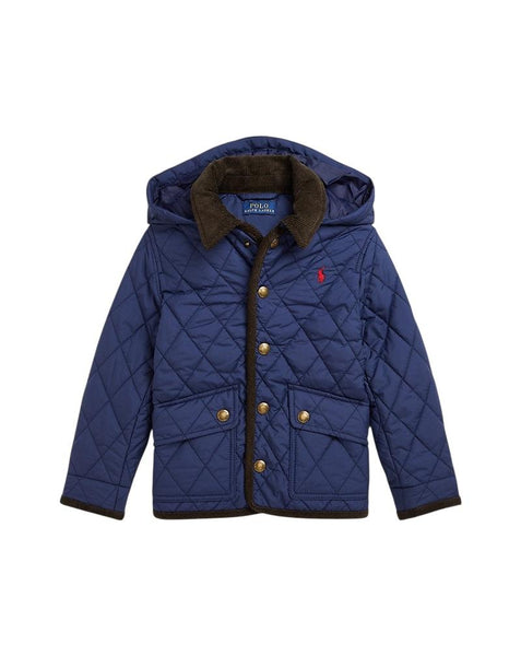 Giubbino trapuntato blu con logo per neonato e bambino Ralph Lauren Kids 322943455002 NAVY 