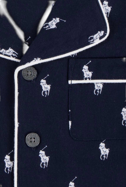 Pigiama blu con stampa all over per bambino Ralph Lauren Kids 9P0137 BCV 