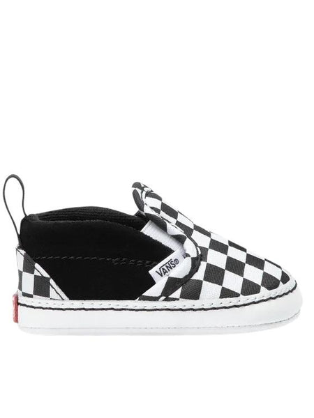 Slip-On bianca e nera per neonati Vans VN0A2XSLFB71 BLKWH 
