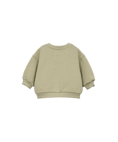Felpa verde oliva per neoanato Play up 1AS10903 P7214 