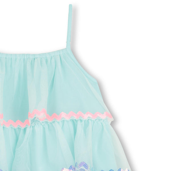 Abito azzurro in tulle  con paillettes per neonata e bambina BILLIEBLUSH U21986 76G 