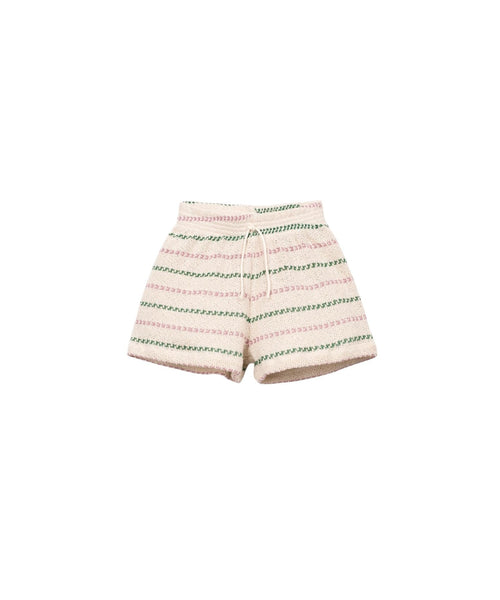 Shorts in maglia beige a righe per bambina Play up 4AS11702 R366P 