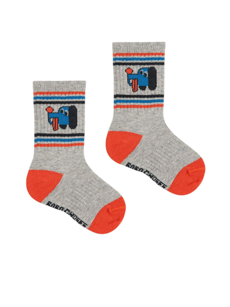 Calzino grigio con stampa per neonato Bobo Choses B225AH032 UNI 