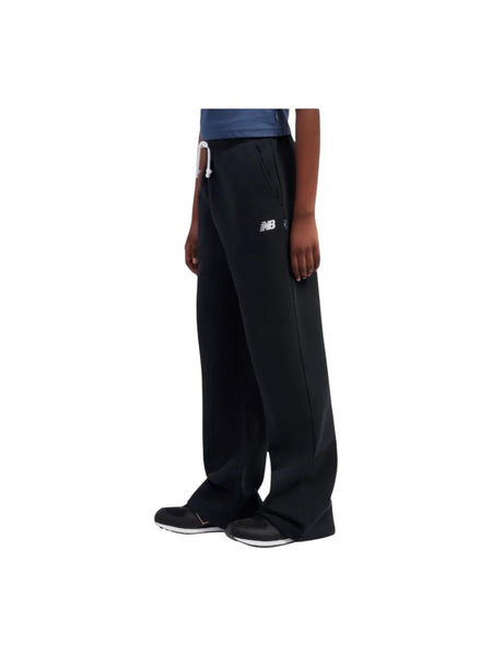 Pantalone in felpa nero per bambina New Balance LAKG0216 BK 