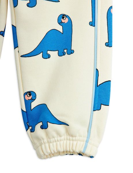 Pantalone in felpa panna con stampa all over per neonati e bambini Mini Rodini 2573012611 OFFWHITE 