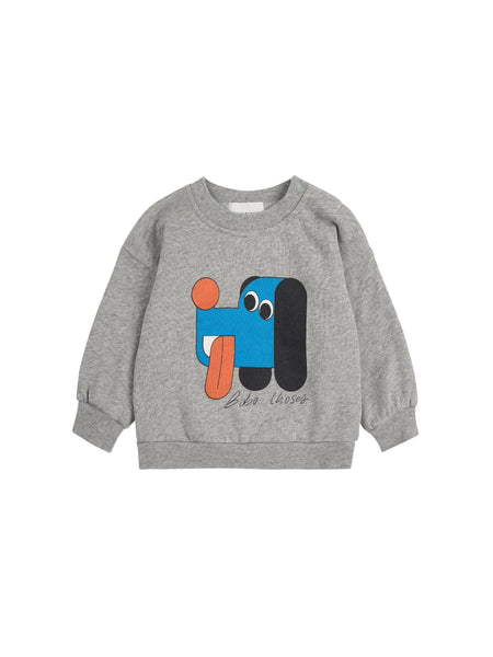 Felpa grigia con stampa per neonato Bobo Choses B225AB049 UNI 