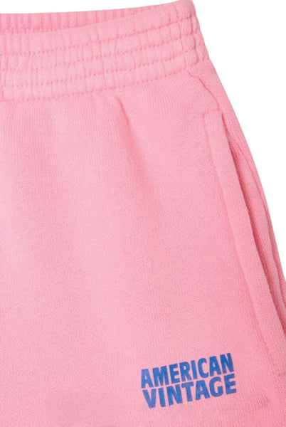 Pantalone in felpa rosa per neoanta e bambina American Vintage KIZU05B BARBE A PAPA 