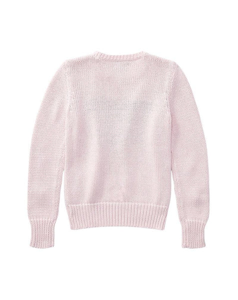 Maglia rosa con bandiera per bambina Ralph Lauren Kids 313668609003 ACACIA PINK 