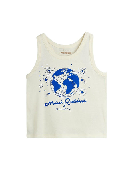 Canotta panna con stampa per neonati e bambini Mini Rodini 2622013510 WHITE 