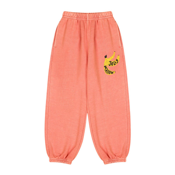 Pantalone in felpa arancione con stampa per neonati  e bambini Jelly Mallow JM2610401 BANANA 