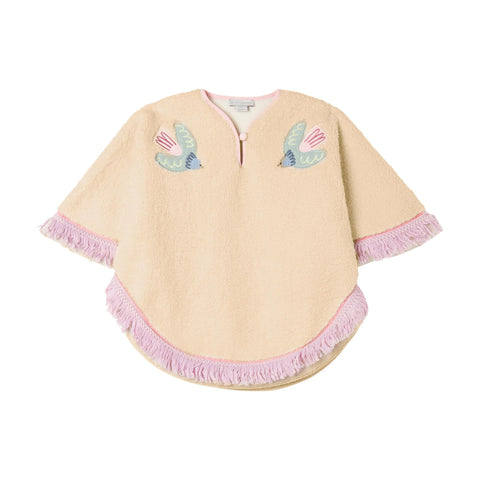 Poncho beige con ricami per bambina Stella McCartney kids TX2A93 183 